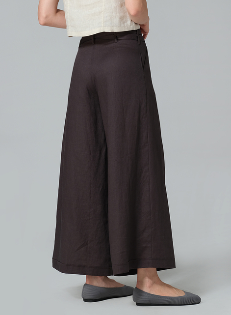 Linen Wide-Leg Extra Long Pants