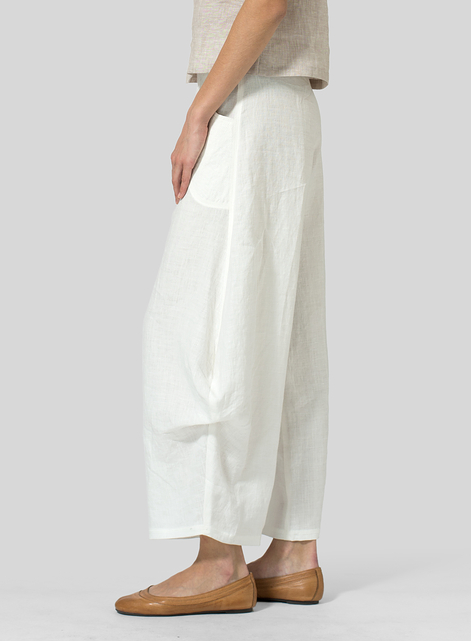 Linen Flared Leg Pants