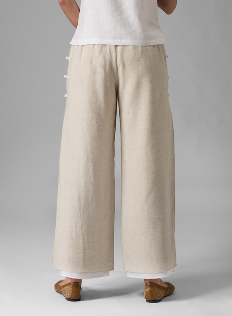 Linen Double Layers Pants