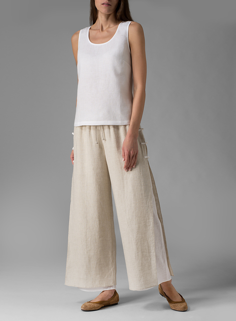 Linen Double Layers Pants