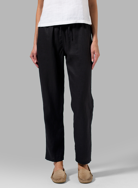 Linen Casual Ankle Length Pants