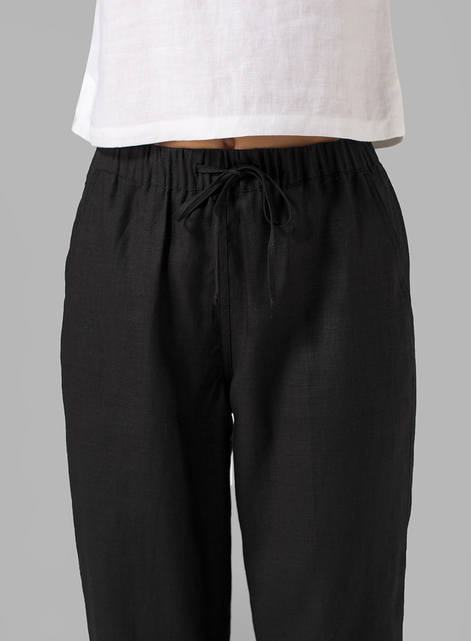 Linen Casual Ankle Length Pants