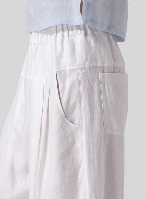 Linen Crumple Effect Harem Pants (Long)