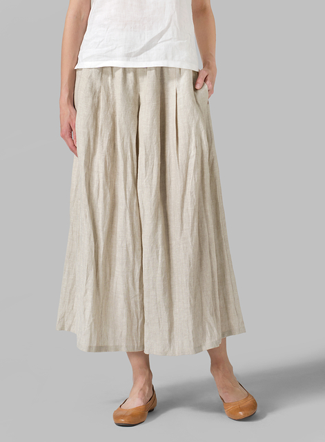Linen Pleated Culottes