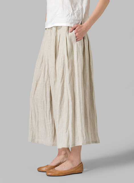 Linen Pleated Culottes