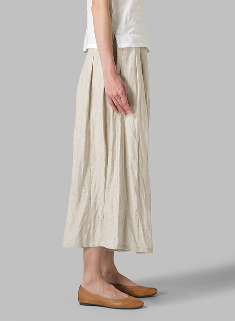 Linen Pleated Culottes