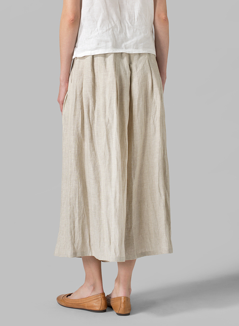 Linen Pleated Culottes