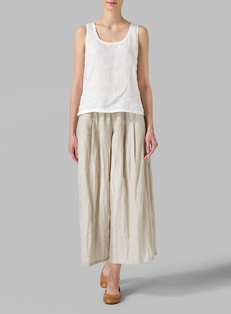 Linen Pleated Culottes