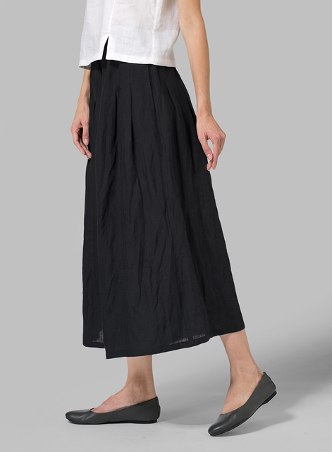 Linen Pleated Culottes