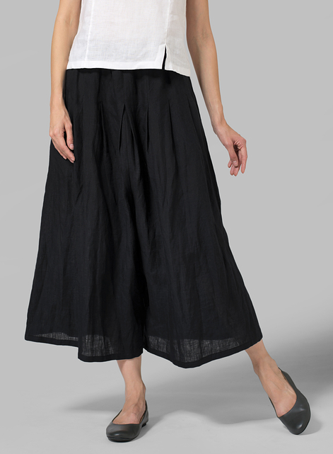 Linen Pleated Culottes