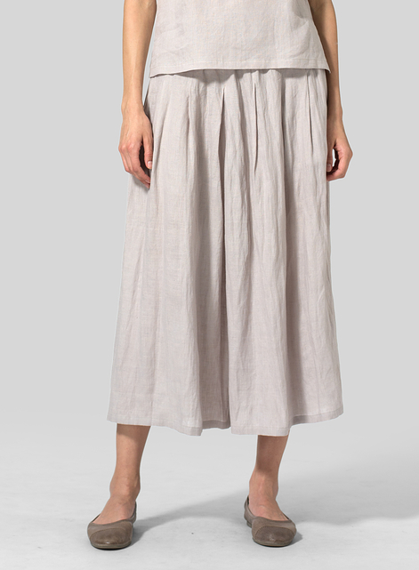 Linen Pleated Culottes