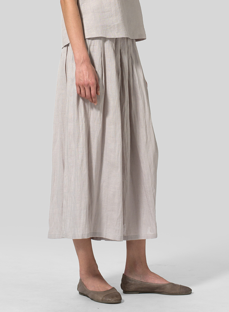 Linen Pleated Culottes