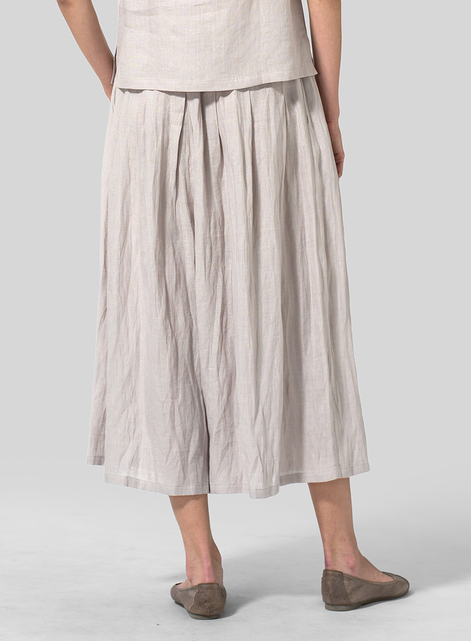 Linen Pleated Culottes