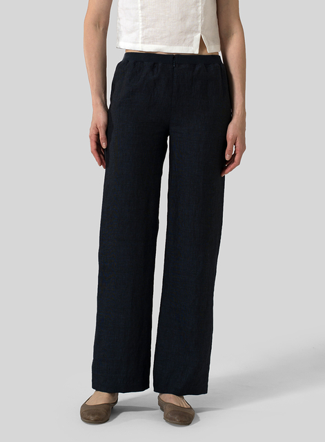 Linen Long Straight Leg Pants