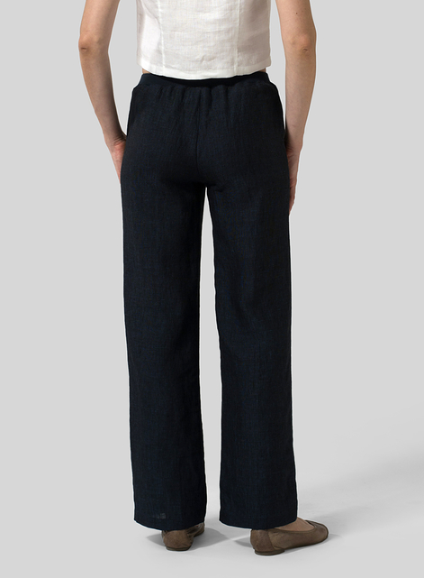 Linen Long Straight Leg Pants