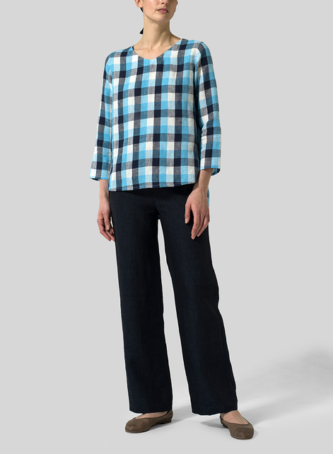 Linen Long Straight Leg Pants