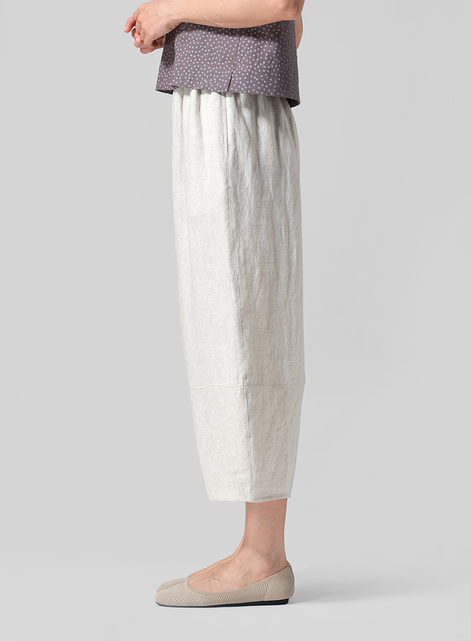 Linen Lantern Ankle Pants