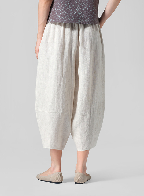 Linen Lantern Ankle Pants