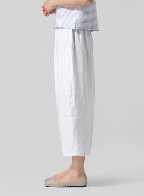 Linen Lantern Ankle Pants