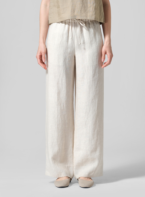 Linen Drawstring Extra Long Pants