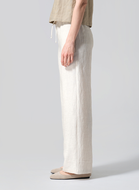 Linen Drawstring Extra Long Pants