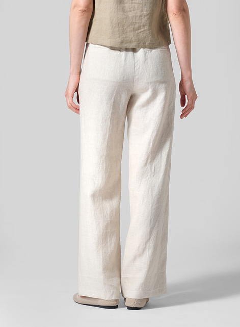 Linen Drawstring Extra Long Pants