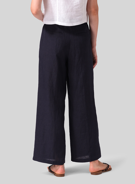 Linen Drawstring Long Pants