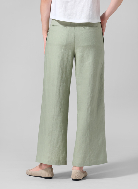 Linen Drawstring Long Pants