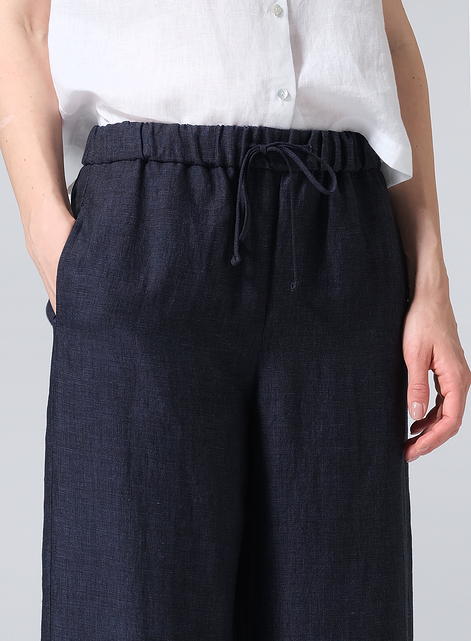 Linen Drawstring Long Pants