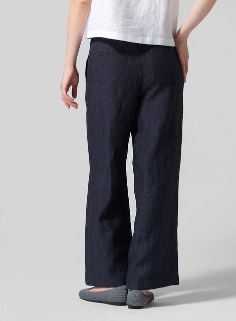 Linen Drawstring Long Pants