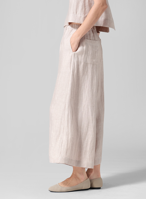 Linen Wide Leg Fit Pants