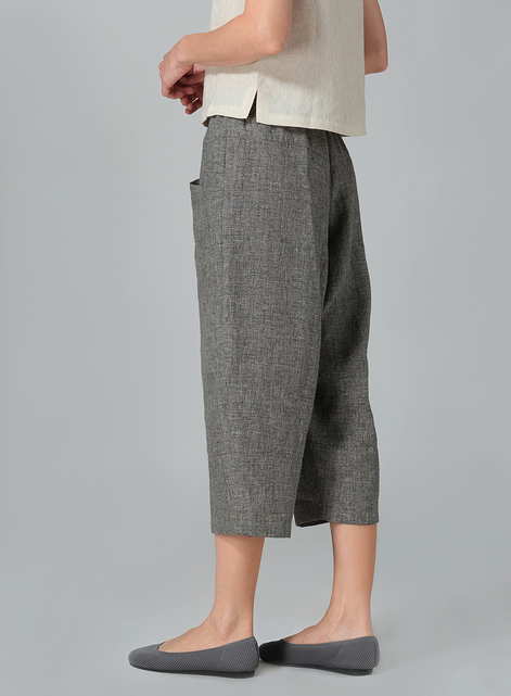 Linen Full Elastic Loose Causal Pants