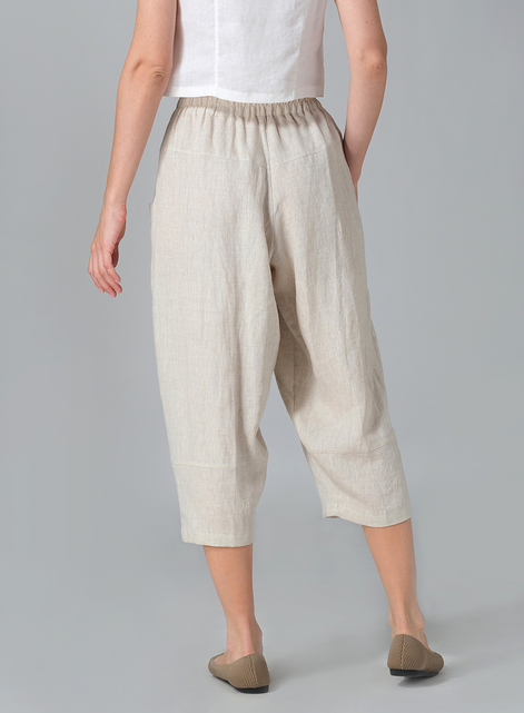 Linen Full Elastic Loose Causal Pants