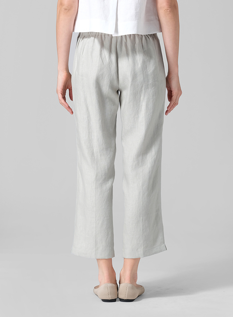 Linen Slim Cropped Length Pants