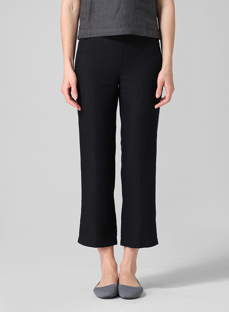 Linen Slim Cropped Length Pants