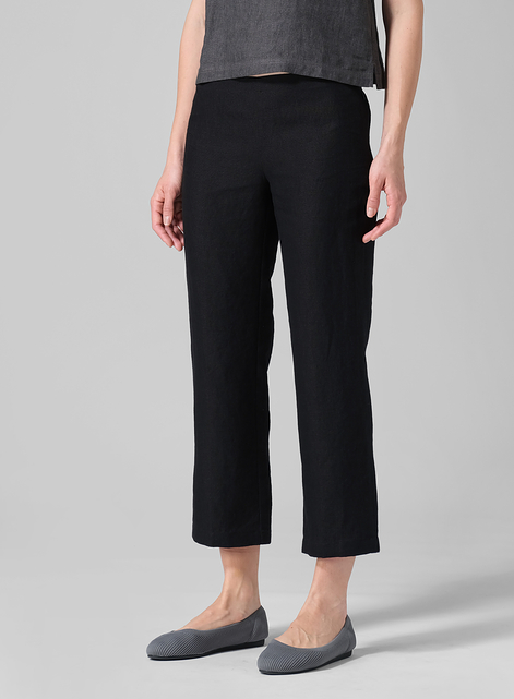 Linen Slim Cropped Length Pants