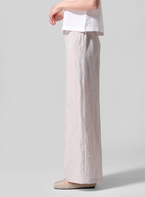 Linen Casual Loose A-line Wide-Leg Long Trousers