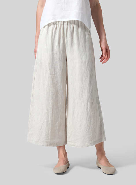 Linen ​S​lightly A-Shape Wide Leg Pants