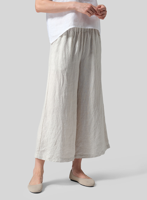 Linen ​S​lightly A-Shape Wide Leg Pants