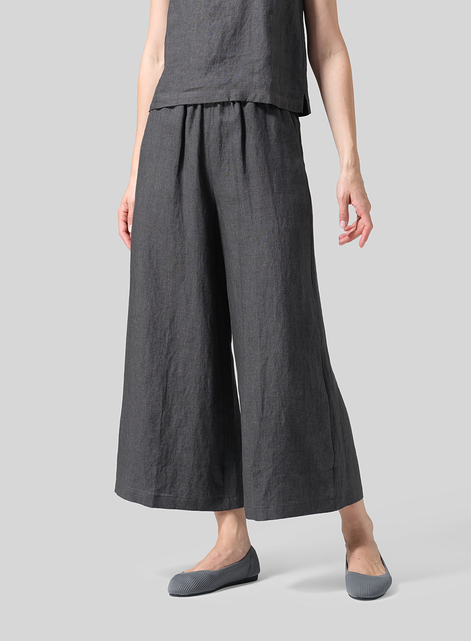 Linen ​S​lightly A-Shape Wide Leg Pants