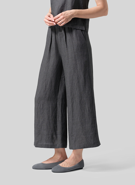 Linen ​S​lightly A-Shape Wide Leg Pants