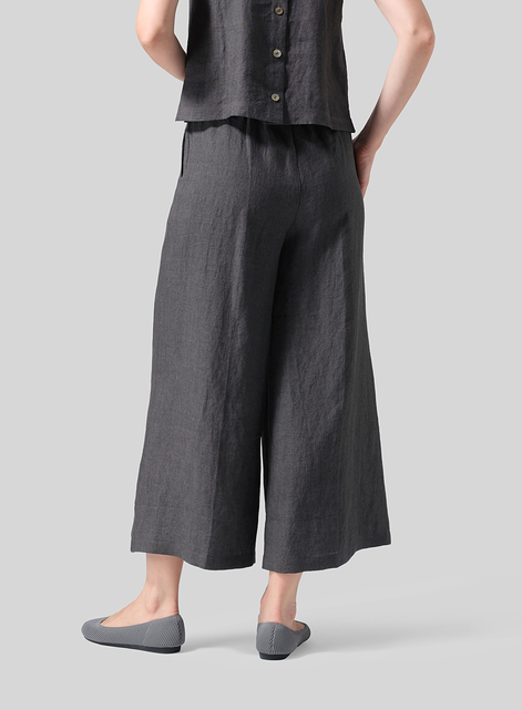 Linen ​S​lightly A-Shape Wide Leg Pants