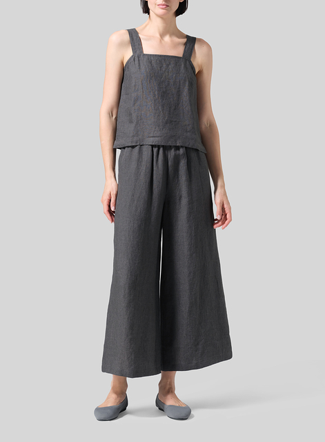 Linen ​S​lightly A-Shape Wide Leg Pants