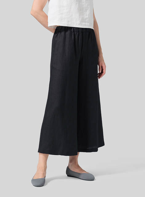 Linen ​S​lightly A-Shape Wide Leg Pants