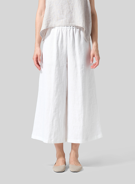 Linen ​S​lightly A-Shape Wide Leg Pants