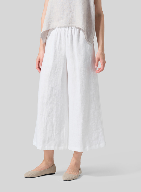 Linen ​S​lightly A-Shape Wide Leg Pants
