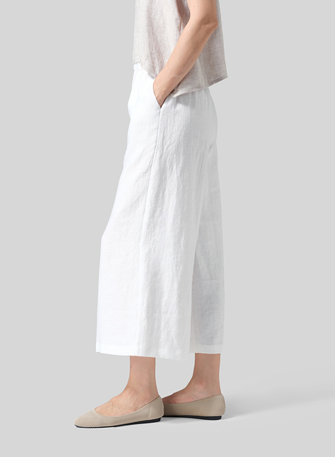 Linen ​S​lightly A-Shape Wide Leg Pants