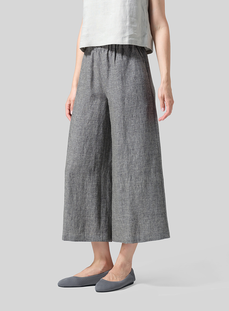 Linen ​S​lightly A-Shape Wide Leg Pants