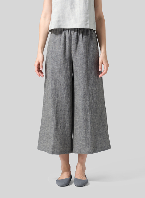 Linen ​S​lightly A-Shape Wide Leg Pants