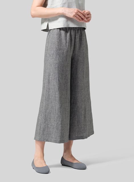 Linen ​S​lightly A-Shape Wide Leg Pants